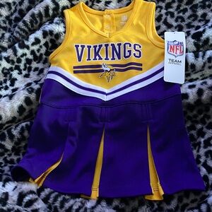 NFL Minnesota Vikings Toddler Cheer Dress - Purple & Gold C348